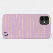 Champagne Gold Foil Strips Handy Case (Rückseite (Horizontal))