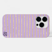 Champagne Gold Foil Strips Handy Case (Rückseite (Horizontal))