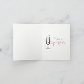 Champagne & Gold Geburtstagskarte Karte (Innenseite)