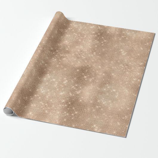 Champagne Gold Glam Sparkle Glitz Geschenkpapier (Ungerollt)