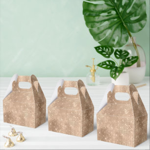 Champagne Gold Glam Sparkle Glitz Geschenkschachtel