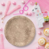Champagne Gold Glam Sparkle Glitz Pappteller (Party)