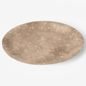 Champagne Gold Glam Sparkle Glitz Pappteller (Schrägansicht)