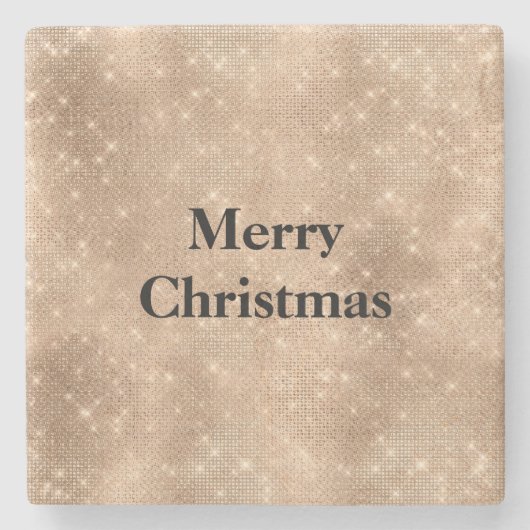 Champagne Gold Glam Sparkle Glitz Steinuntersetzer (Vorderseite)