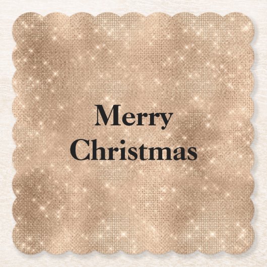 Champagne Gold Glam Sparkle Glitz Untersetzer (Vorderseite)