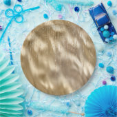 Champagne Gold Glam Sparkle Stings Wedding Pappteller (Party)