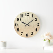 Champagne Gold Glam Texture Große Wanduhr (Zuhause)