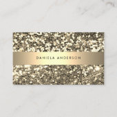 Champagne Gold Glitzer Luxus Business Card Visitenkarte (Vorderseite)