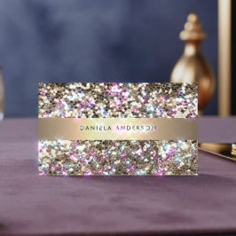 Champagne Gold Glitzer Luxus Business Card Visitenkarte