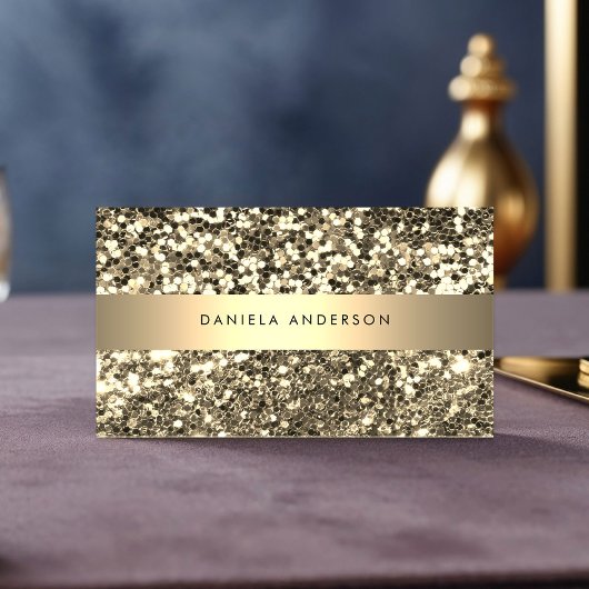 Champagne Gold Glitzer Luxus Business Card Visitenkarte
