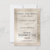 Champagne Gold Glitzer Moderne Save the Date Card (Vorderseite)