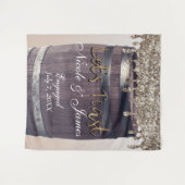 Champagne Gold Glitzer Tropfen Barrel Barrel Verlo Wandteppich (Vorderseite (Horizontal))