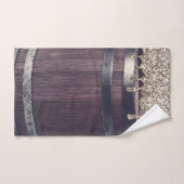 Champagne Gold Glitzer Tropfen Rustikales Glam Chi Badhandtuch Set (Handtuch)