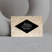 Champagne Gold Glitzer und Glamour Event Planner Visitenkarte