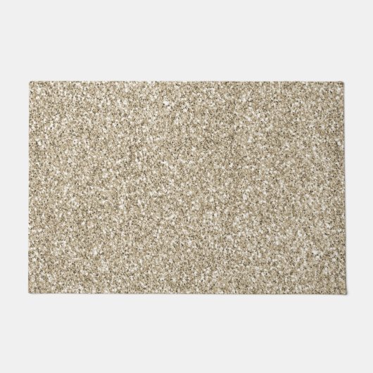 Champagne Gold Glitzy Glitzer Fußmatte (Vorderseite)