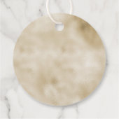 Champagne Gold Glitzy Glitzer Geschenkanhänger (Rückseite)