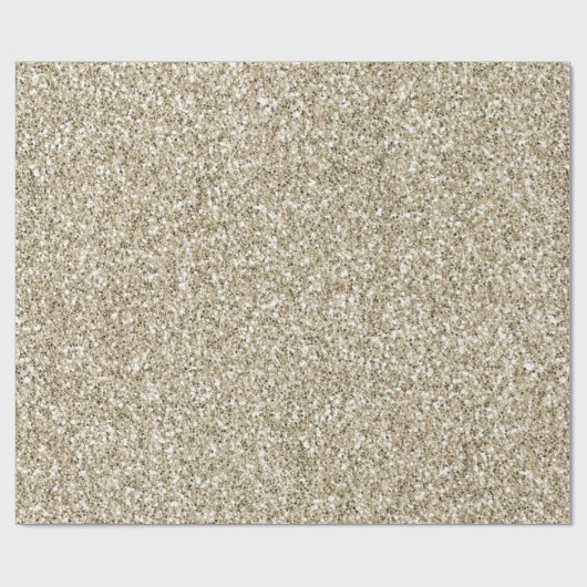 Champagne Gold Glitzy Glitzer Geschenkpapier (Flach)