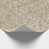 Champagne Gold Glitzy Glitzer Geschenkpapier (Ecke)