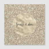 Champagne Gold Glitzy Glitzer Magnetkarte (Vorderseite)