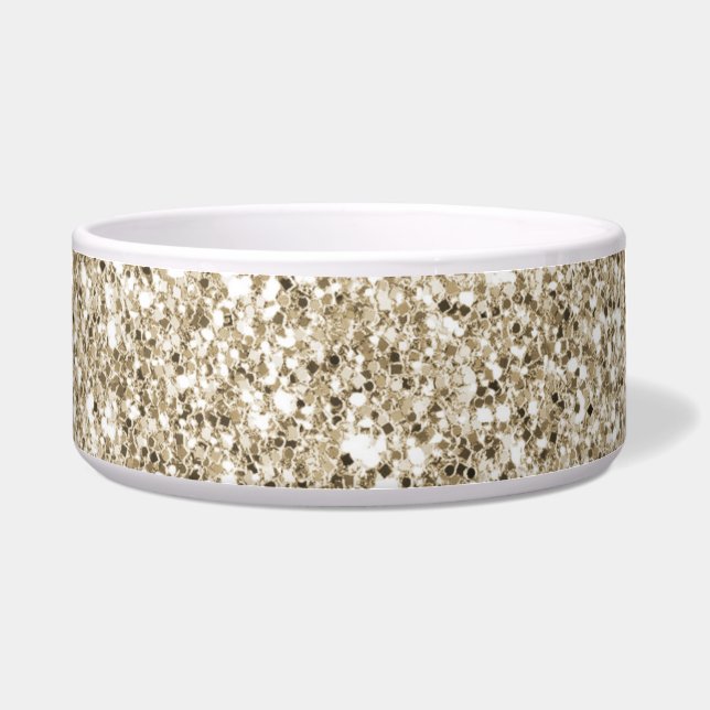Champagne Gold Glitzy Glitzer Napf (Vorderseite)