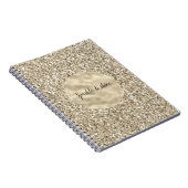 Champagne Gold Glitzy Glitzer Notizblock (Rechte Seite)