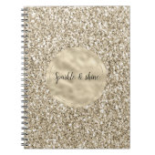 Champagne Gold Glitzy Glitzer Notizblock (Vorderseite)