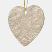 Champagne Gold Glitzy Glitzer Zebra Print Keramik Ornament (Links)