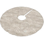 Champagne Gold Glitzy Glitzer Zebra Print Polyester Weihnachtsbaumdecke (Schrägansicht)