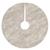 Champagne Gold Glitzy Glitzer Zebra Print Polyester Weihnachtsbaumdecke (Vorderseite)