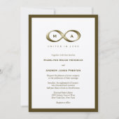 Champagne Gold Infinity Hand Clasp Klassische Hoch Einladung (Vorderseite)