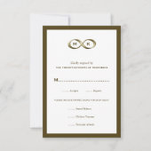 Champagne Gold Infinity Hand Clasp Wedding RSVP Ca (Vorderseite)