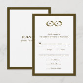 Champagne Gold Infinity Hand Clasp Wedding RSVP Ca (Vorne/Hinten)