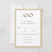 Champagne Gold Infinity Hand Clasp Wedding RSVP Ca (Vorderseite)