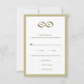 Champagne Gold Infinity Hand Clasp Wedding RSVP Ca (Vorderseite)