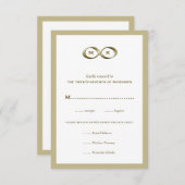 Champagne Gold Infinity Hand Clasp Wedding RSVP Ca (Vorne/Hinten)