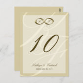 Champagne Gold Infinity Handklasp Tischnummer (Vorne/Hinten)