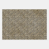 Champagne Gold Leopard Print Geschenkpapier Set (Vorderseite)