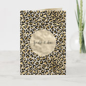 Champagne Gold Leopard Print Karte (Vorderseite)