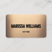 Champagne Gold Minimalistisch Moderne Visitenkarte (Vorderseite)