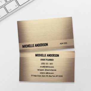 Champagne Gold Minimalistische Visitenkarte