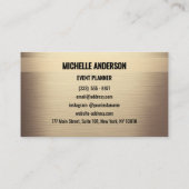 Champagne Gold Minimalistische Visitenkarte (Rückseite)