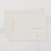 Champagne Gold Moderne Minimalistische Hochzeit RS Einladung (Vorne/Hinten)