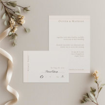 Champagne-Gold Moderne Minimalistische Hochzeits-R