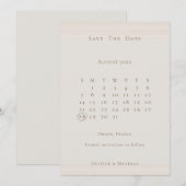 Champagne Gold Moderner Chic Kalender Save the Dat Date (Vorne/Hinten)