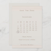 Champagne Gold Moderner Chic Kalender Save the Dat Save The Date (Vorne/Hinten)