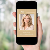 Champagne gold photo birthday einladung