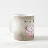Champagne Gold Pink Heart Candle Be A Light Kaffeetasse (Vorderseite Links)