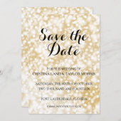 Champagne Gold Save the Date (Vorne/Hinten)