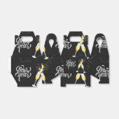 Champagne Gold Schwarzer Wein Glass Confetti Moder Geschenkschachtel (Ungefaltet)