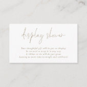 Champagne Gold Script Display Brautparty Begleitkarte (Vorderseite)